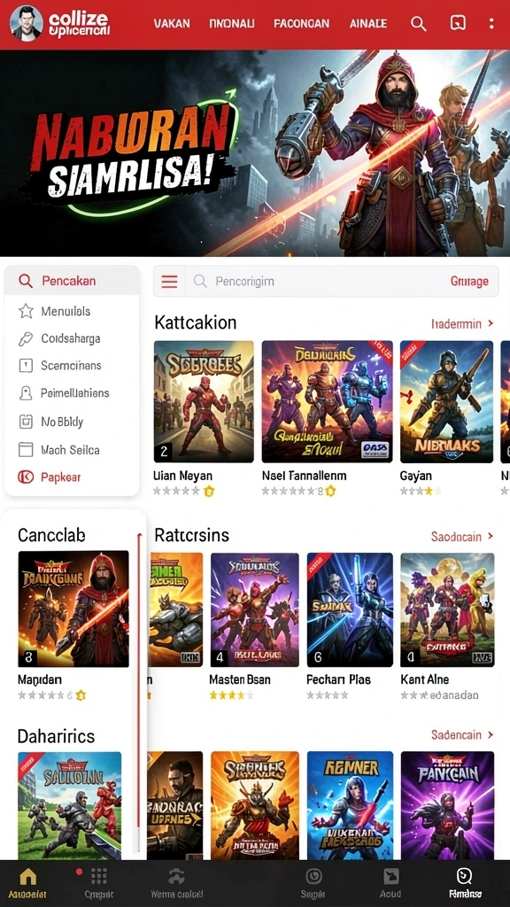 Screenshot aksi seru di level menantang.