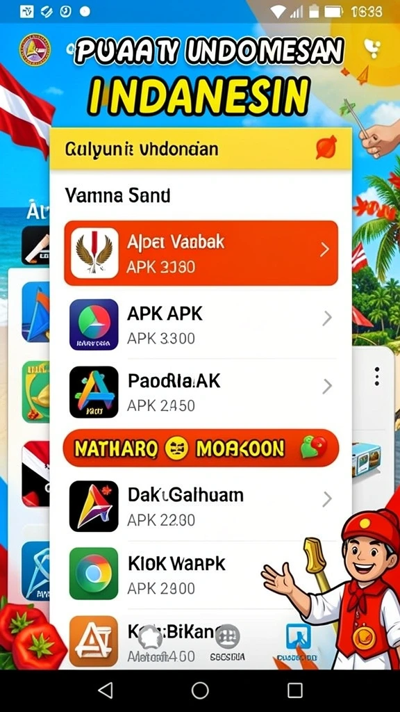 Tampilan awal permainan yang menarik dan mudah dipahami.
