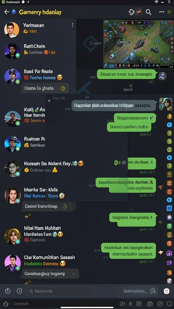 Screenshot menunjukkan antarmuka permainan yang menarik.