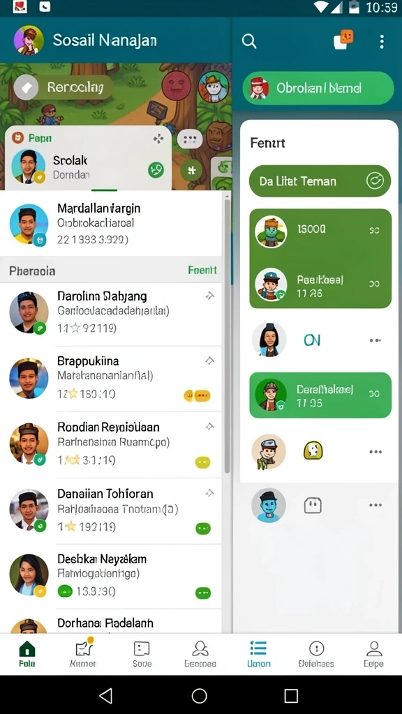 Tampilan menu utama yang user-friendly.