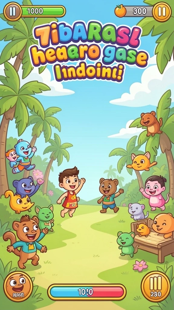 Tangkapan layar menunjukkan dashboard utama game dengan fitur navigasi yang intuitif.