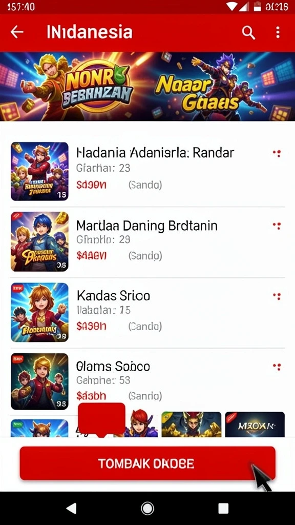 Tangkapan layar dari event turnamen yang sedang berlangsung.