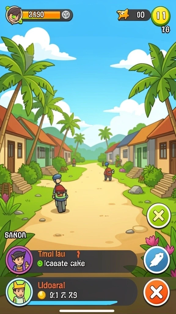 Screenshot menampilkan karakter utama ZAVONZO dalam perjalanan petualangan.